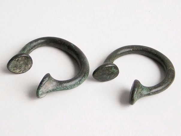 Two manillas - trade money shaped as bracelets - (9103)